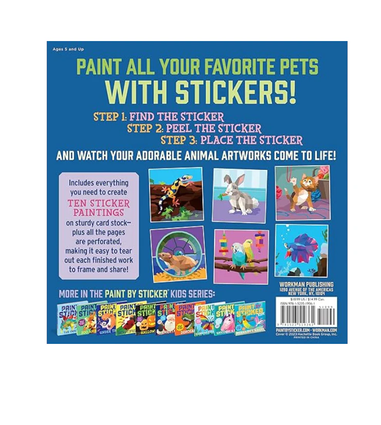 Kids Paint by Sticker Pets - Image 2