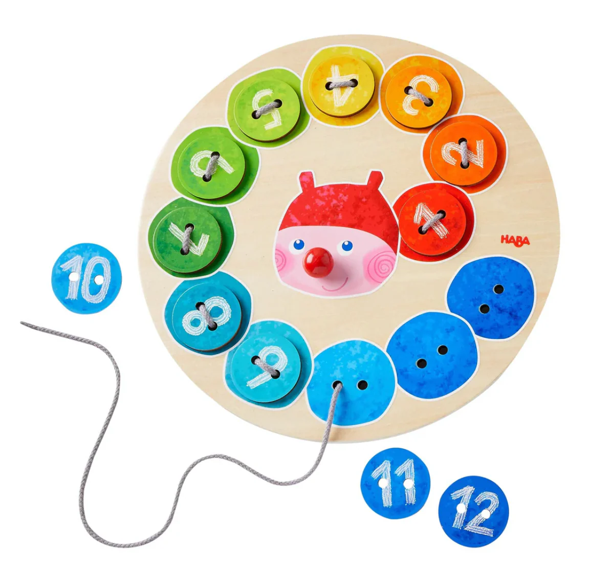 Rainbow Caterpillar Counting Threading Game - Image 3