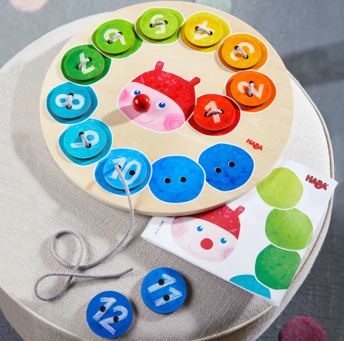 Rainbow Caterpillar Counting Threading Game - Image 4