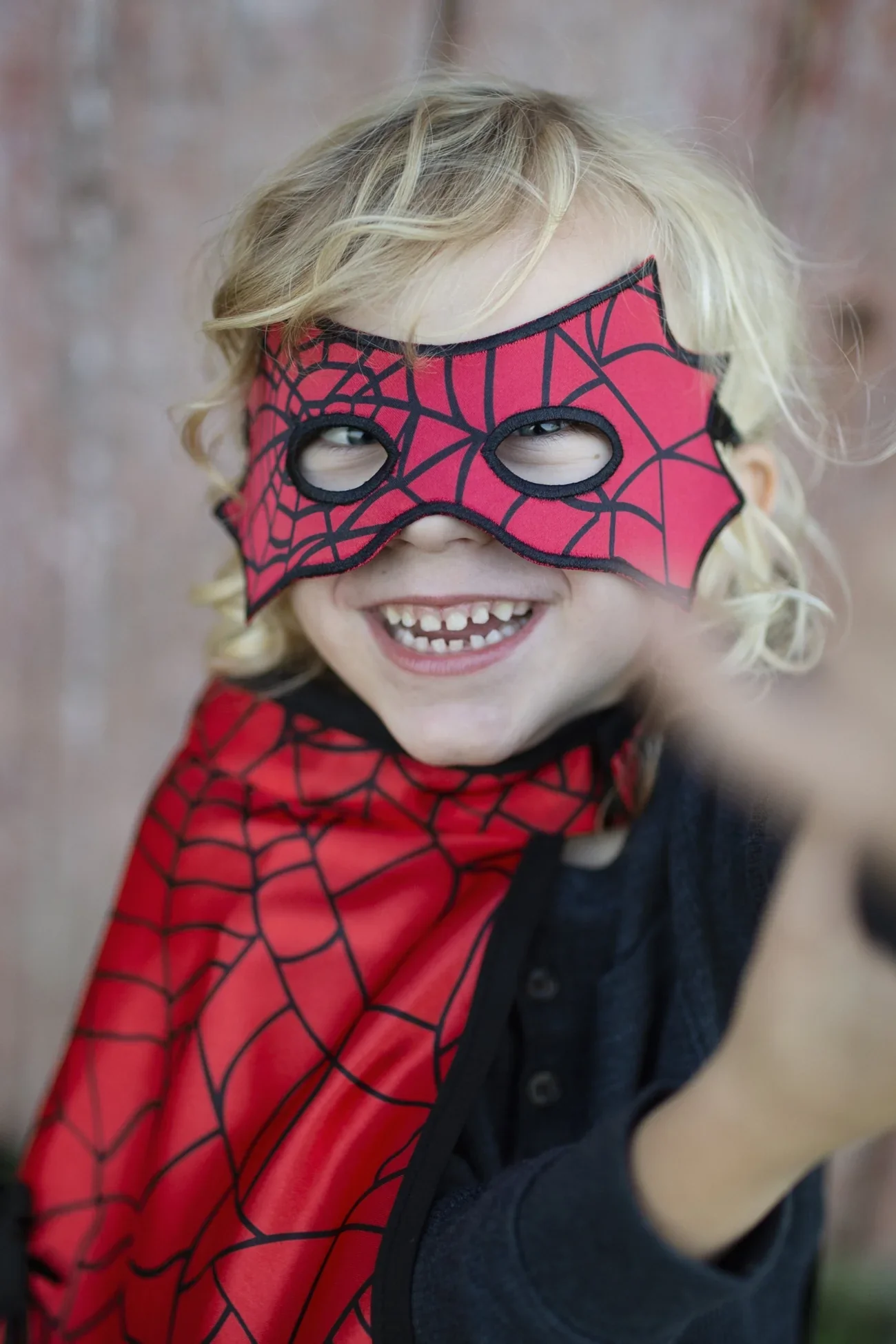 Spider Bat Reversible Cape & Mask | Size 4-6 - Image 3