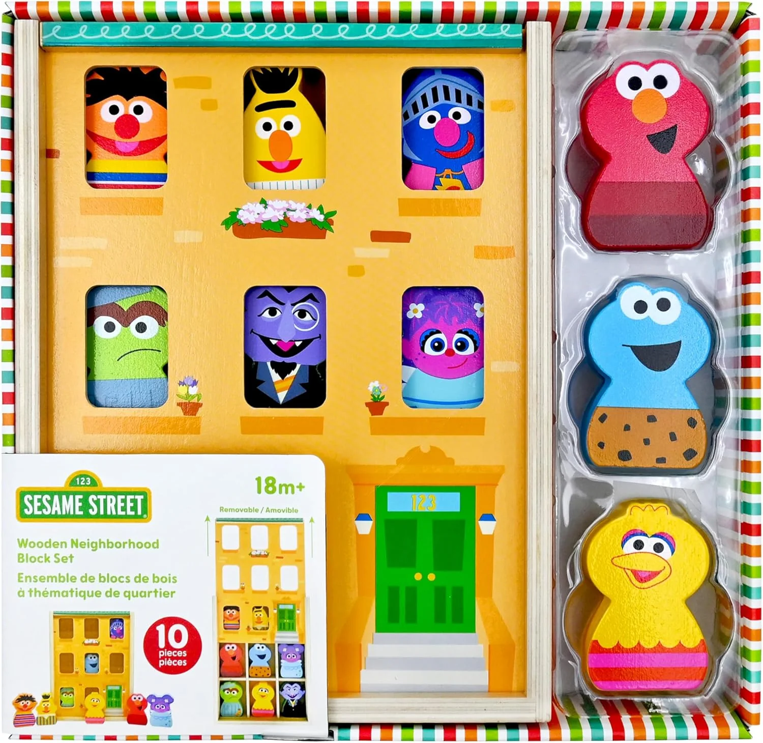 Sesame Street | Wooden Neighborhood Block Set