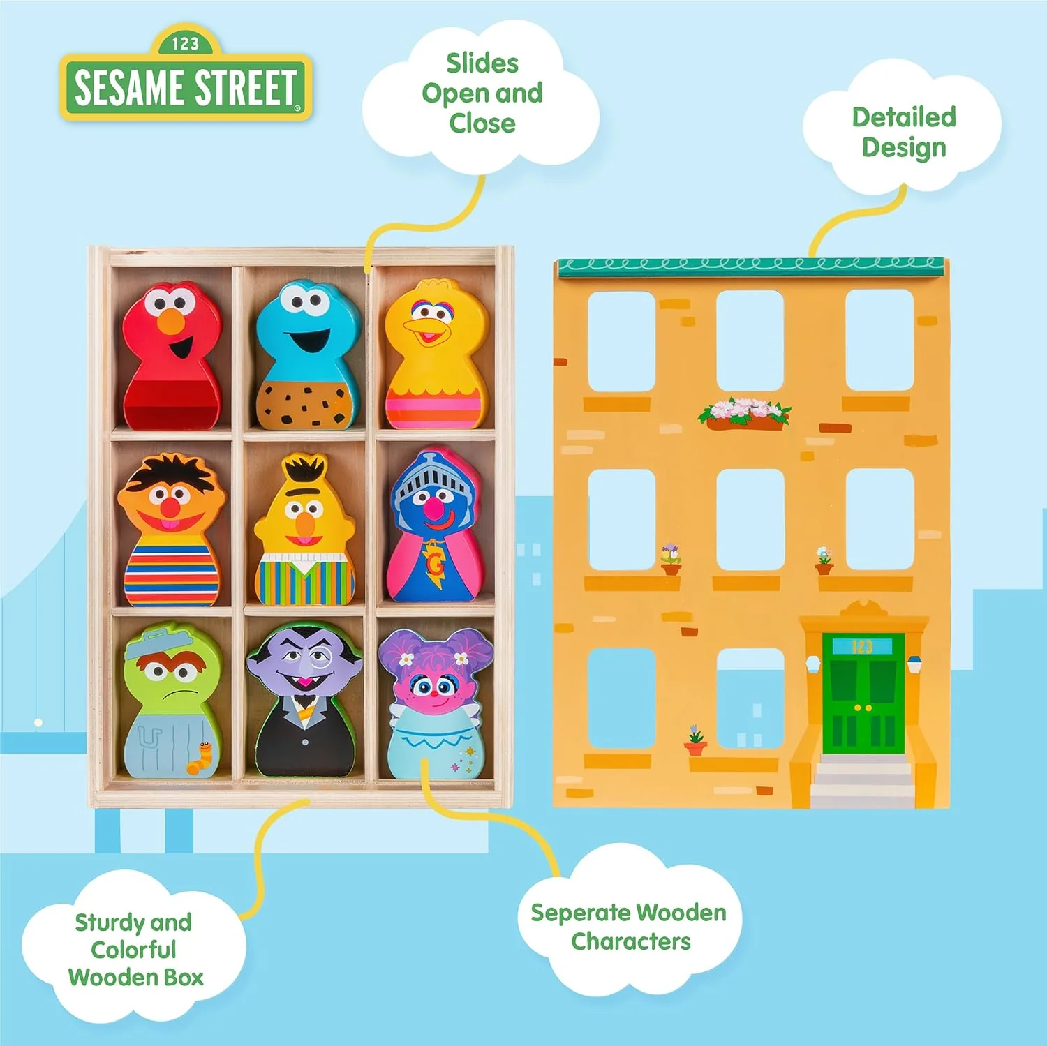 Sesame Street | Wooden Neighborhood Block Set - Image 3