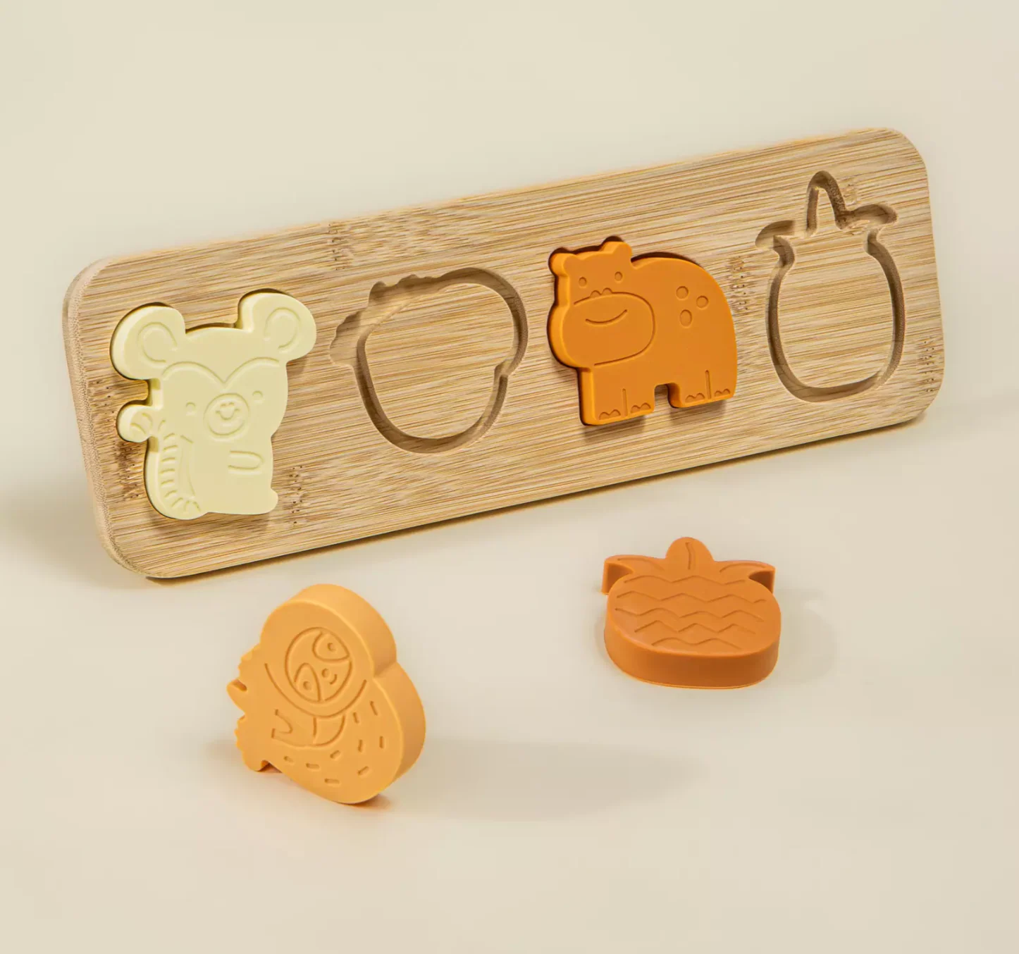 Silicone & Wood Puzzle | Jungle