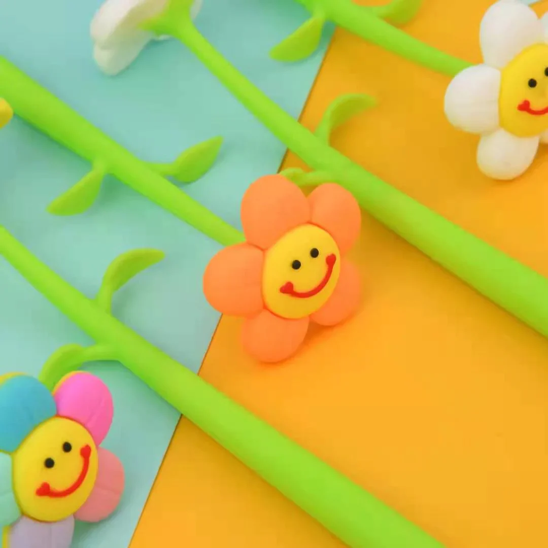 Smile Flower Wiggle Gel Pen - Image 2