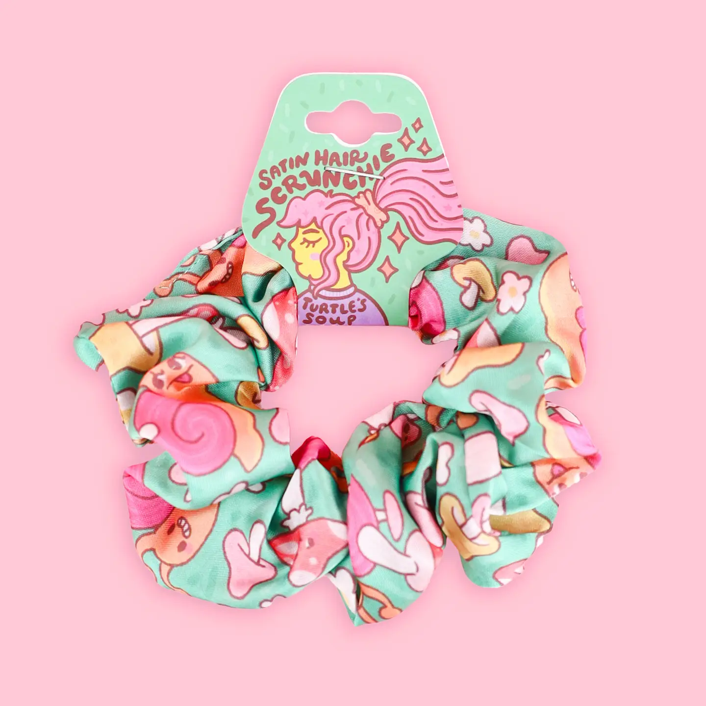 Snail Mushroom Hair Scrunchie