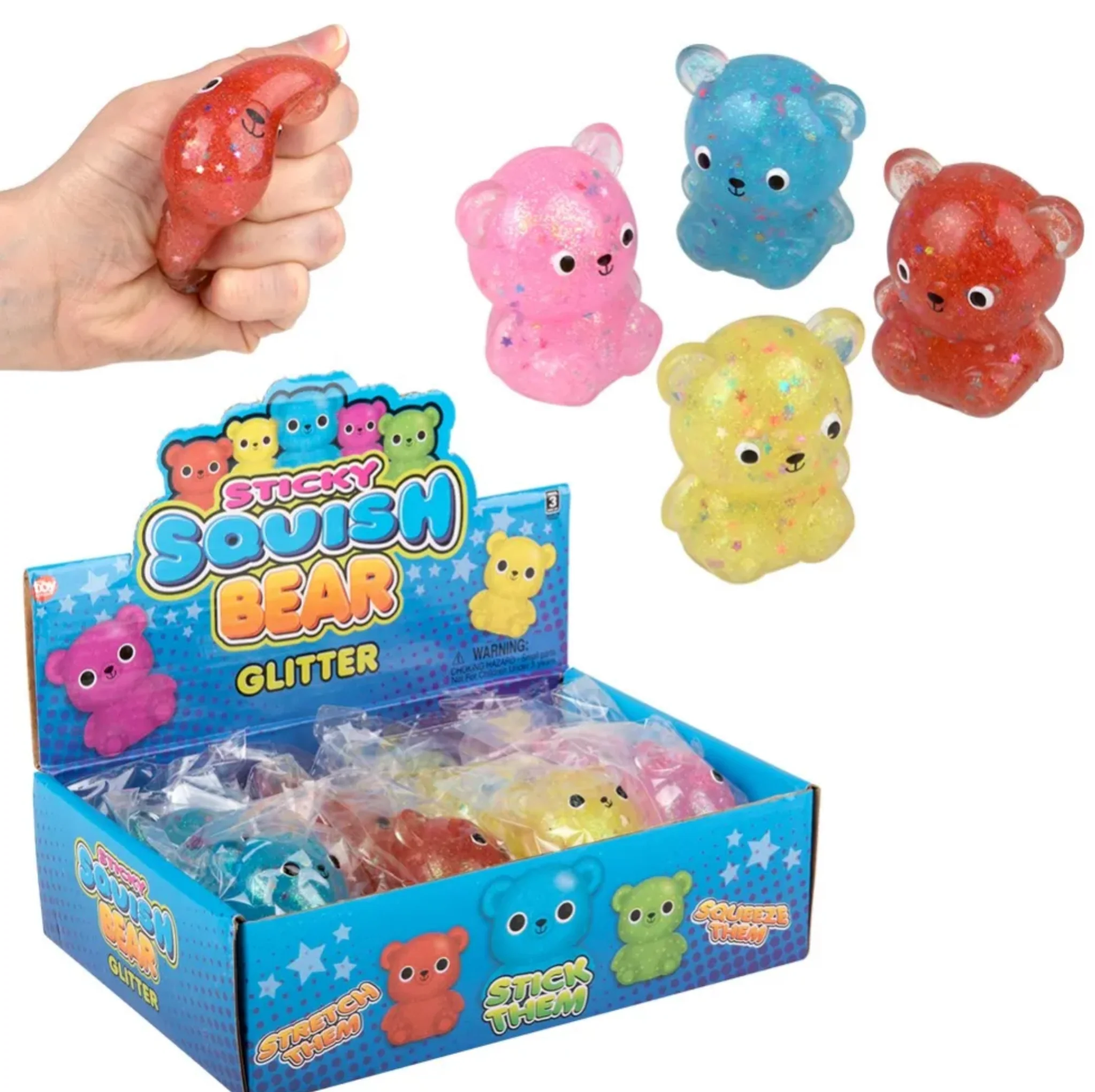 Squishy Sticky Glitter Bear - Image 2