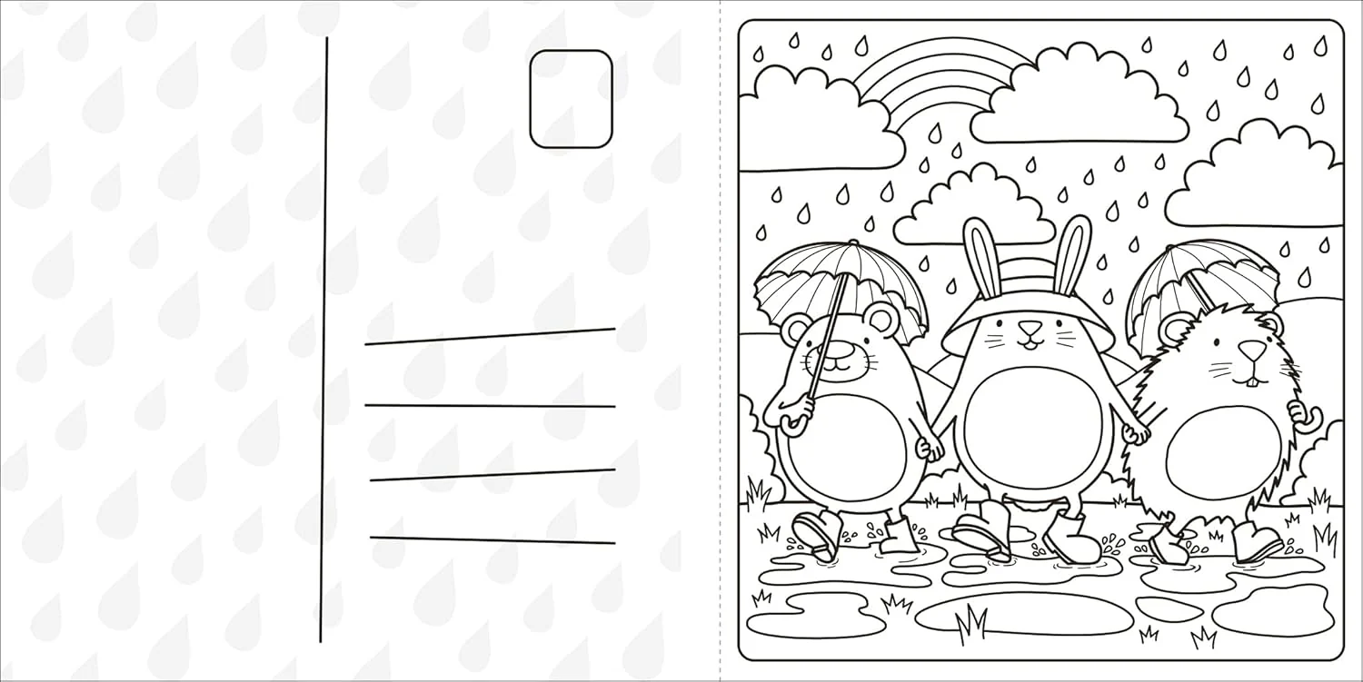 Super Cuties: A Cozy Comfy Rainy Day Coloring Book - Image 2