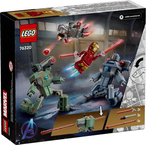 Super Heroes Marvel Iron Man & War Machine vs Hammer Drones - Image 2