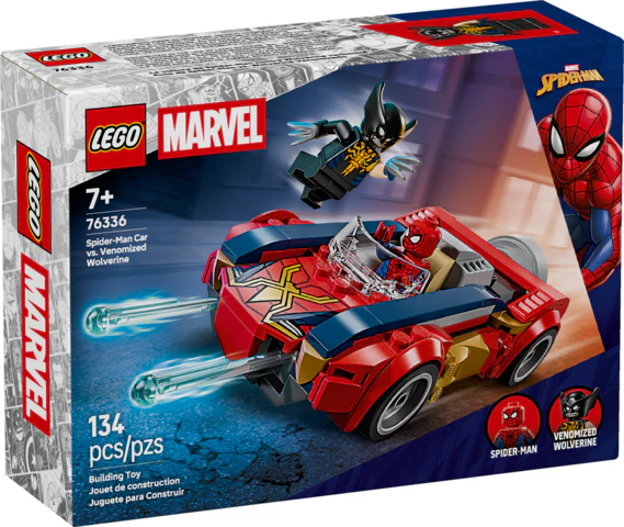 Super Heroes Marvel Spider-Man Car vs Venomized Wolverine