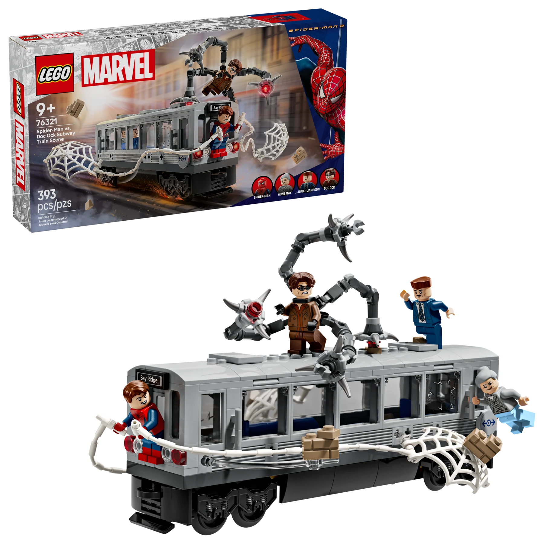 Super Heroes Marvel Spider-Man vs Doc Ock Subway Train Scene - Image 2
