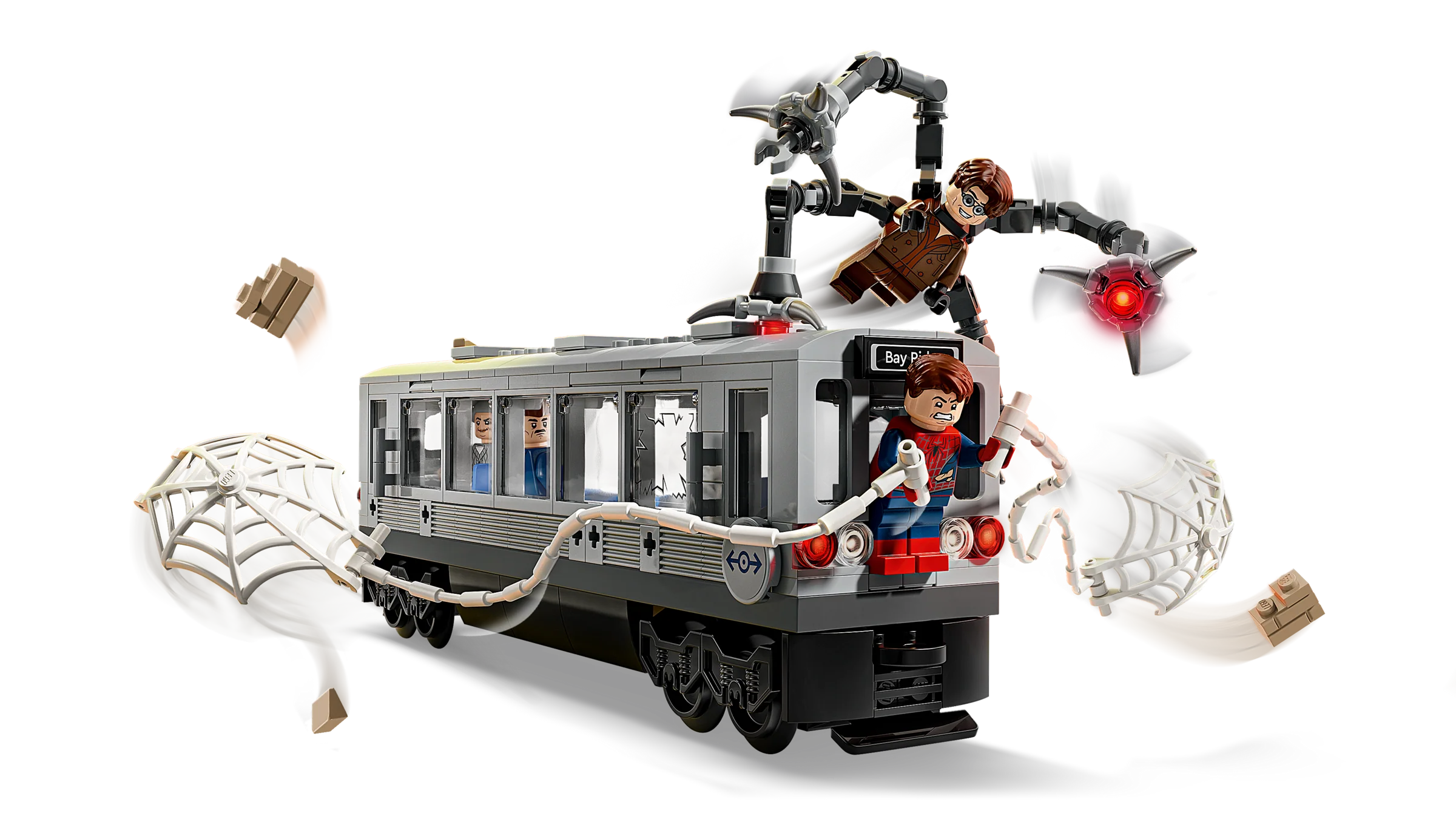Super Heroes Marvel Spider-Man vs Doc Ock Subway Train Scene - Image 3
