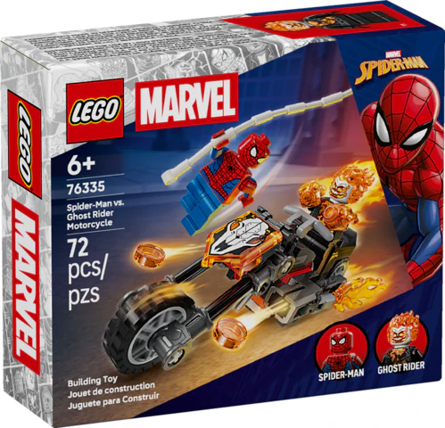 Super Heroes Marvel Spider-Man vs Ghost Rider Motorcycle