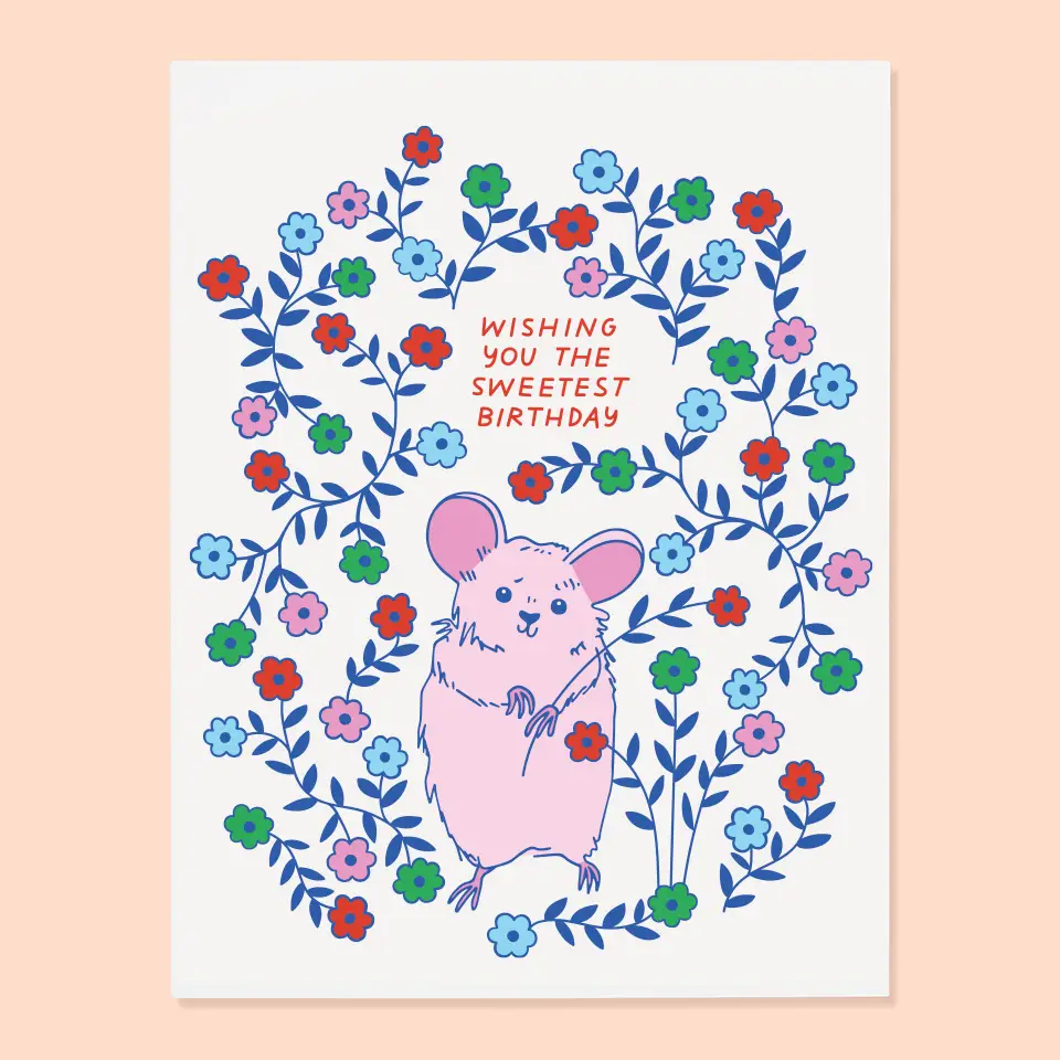 Sweetest Birthday Mouse Card