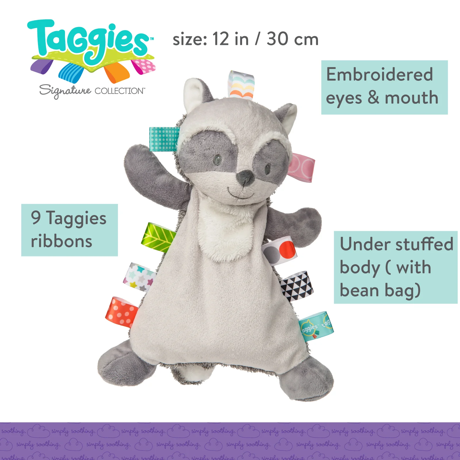 Taggies Harley Raccoon Lovey - Image 2