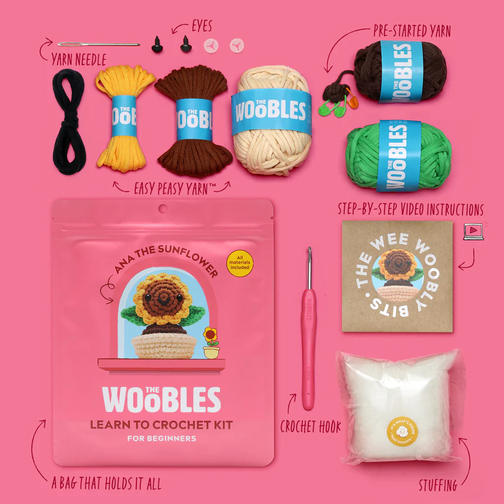 The Woobles Crochet Kit | Ana the Sunflower - Image 2
