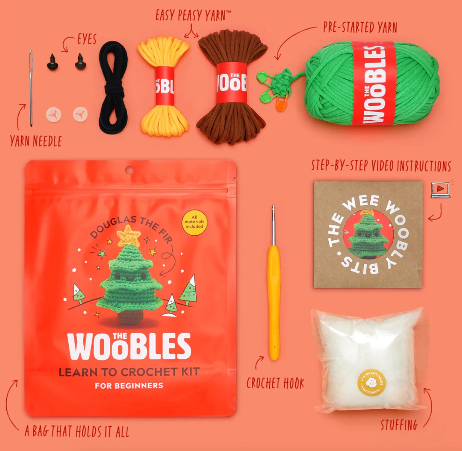 The Woobles Crochet Kit | Douglas the Fir - Image 3