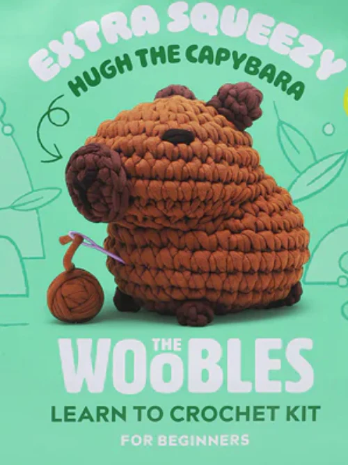 The Woobles Crochet Kit Extra Squeezy | Hugh the Capybara