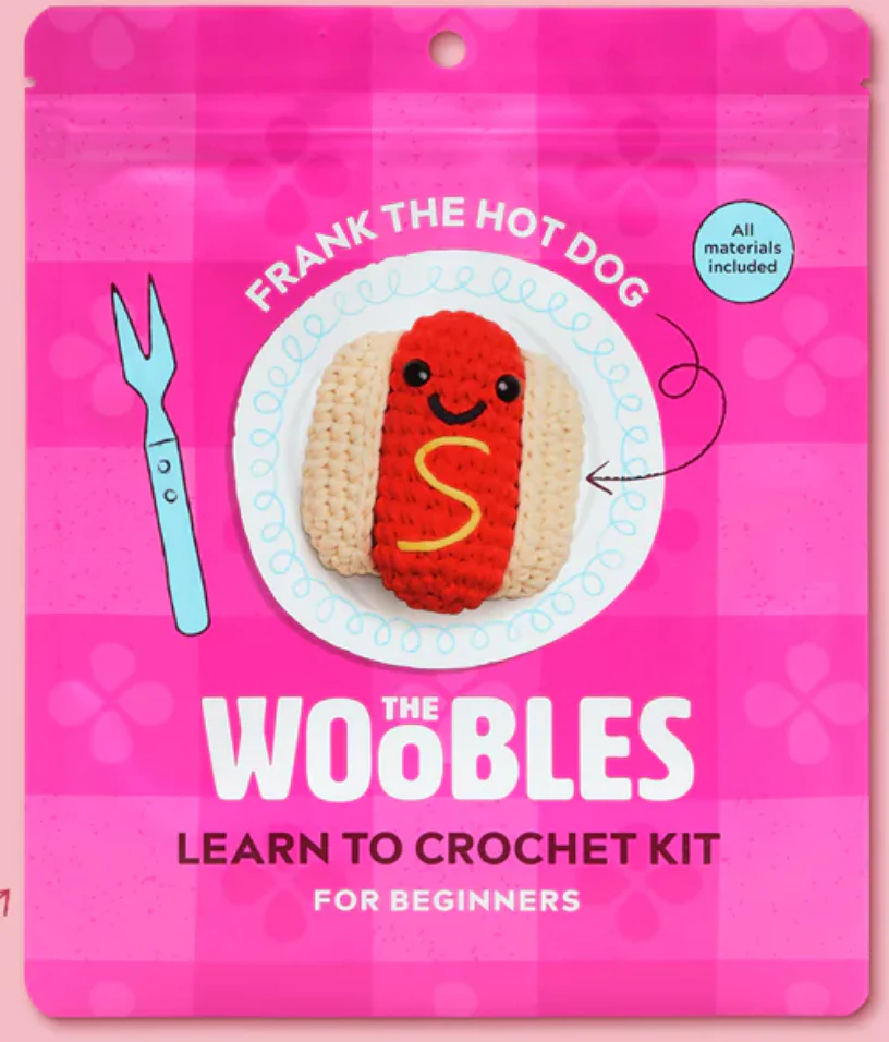The Woobles Crochet Kit | Frank the Hot Dog