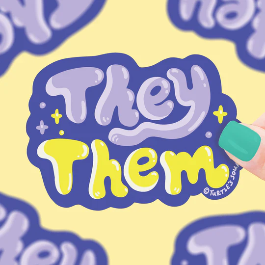 They/Them Pronouns Sticker