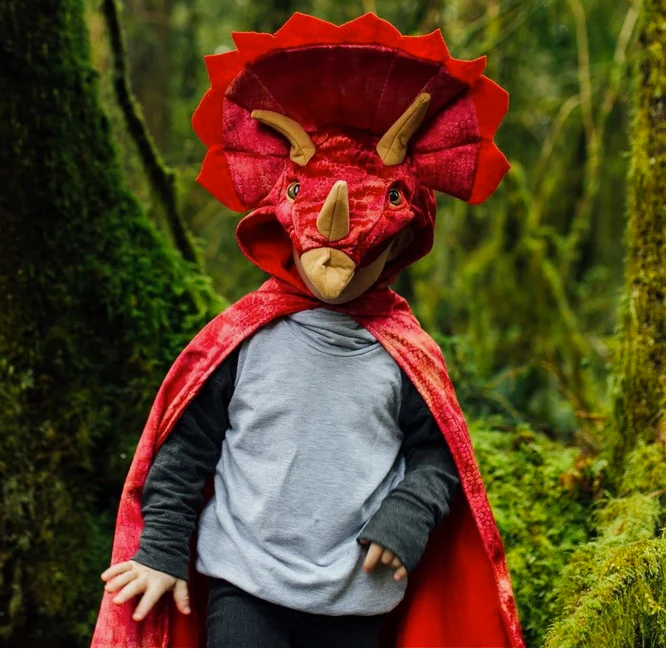 Triceratops Hooded Dinosaur Cape - Image 4