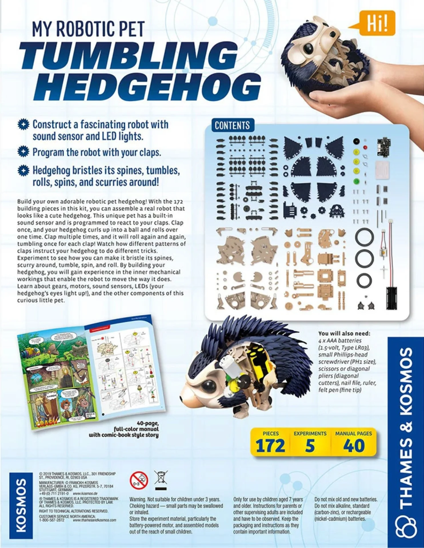 Tumbling Hedgehog Robotic Pet - Image 3