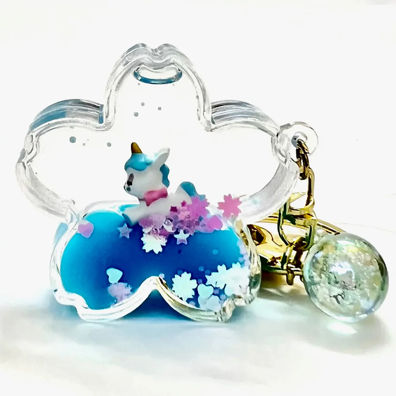 Unicorn Flower Keychain - Image 3
