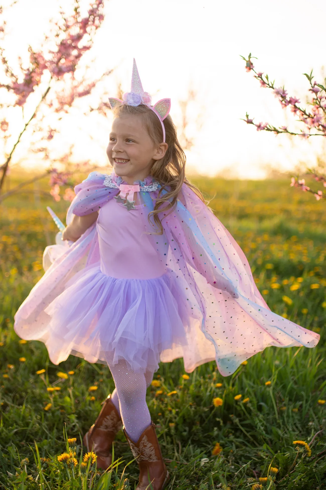 Rainbow Unicorn Cape & Headband - Image 2