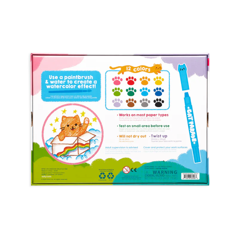 Cat Parade Twist-Up Watercolor Gel Crayons - Image 6