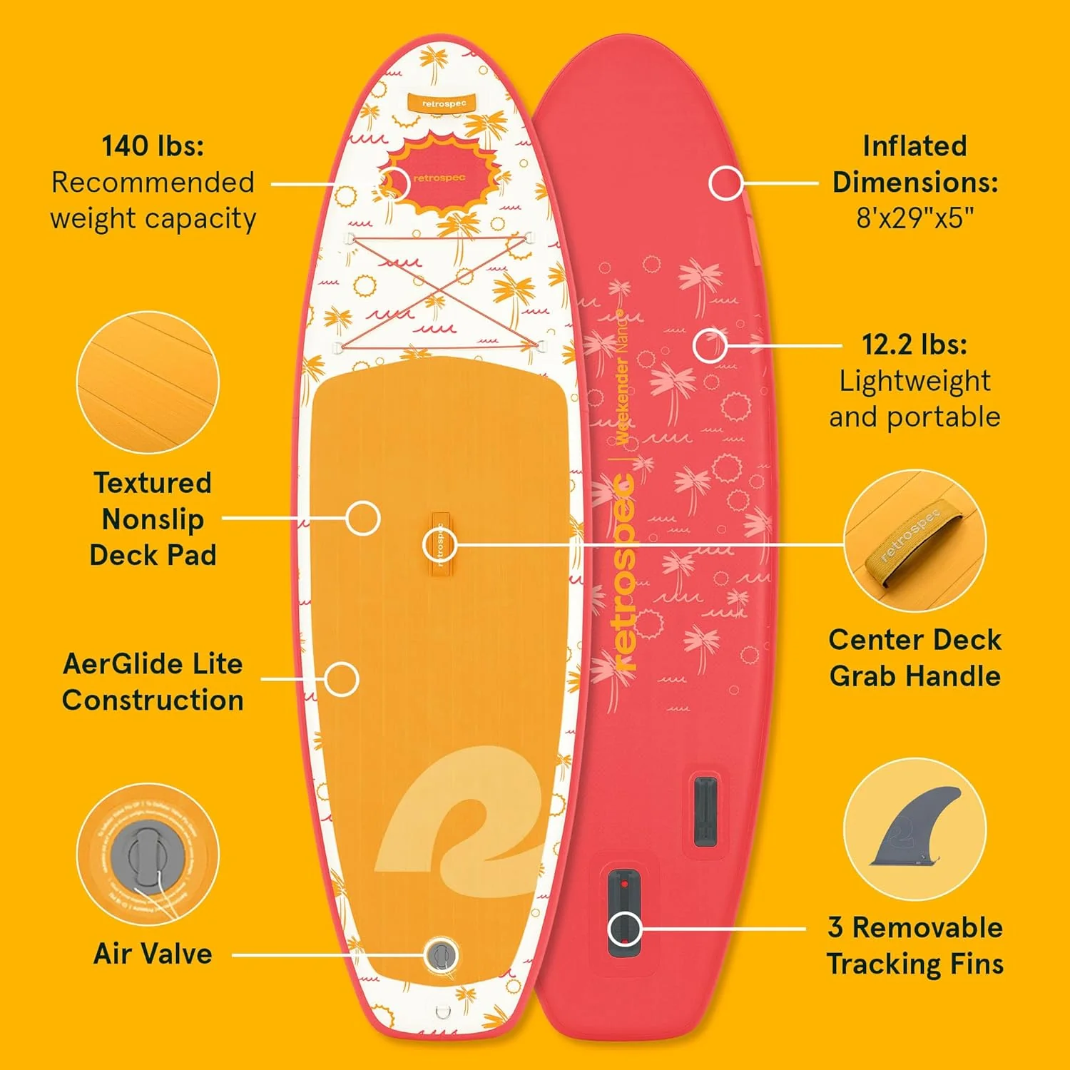 Weekender Nano Kids' Inflatable Paddle Board | Summer Punch - Image 4