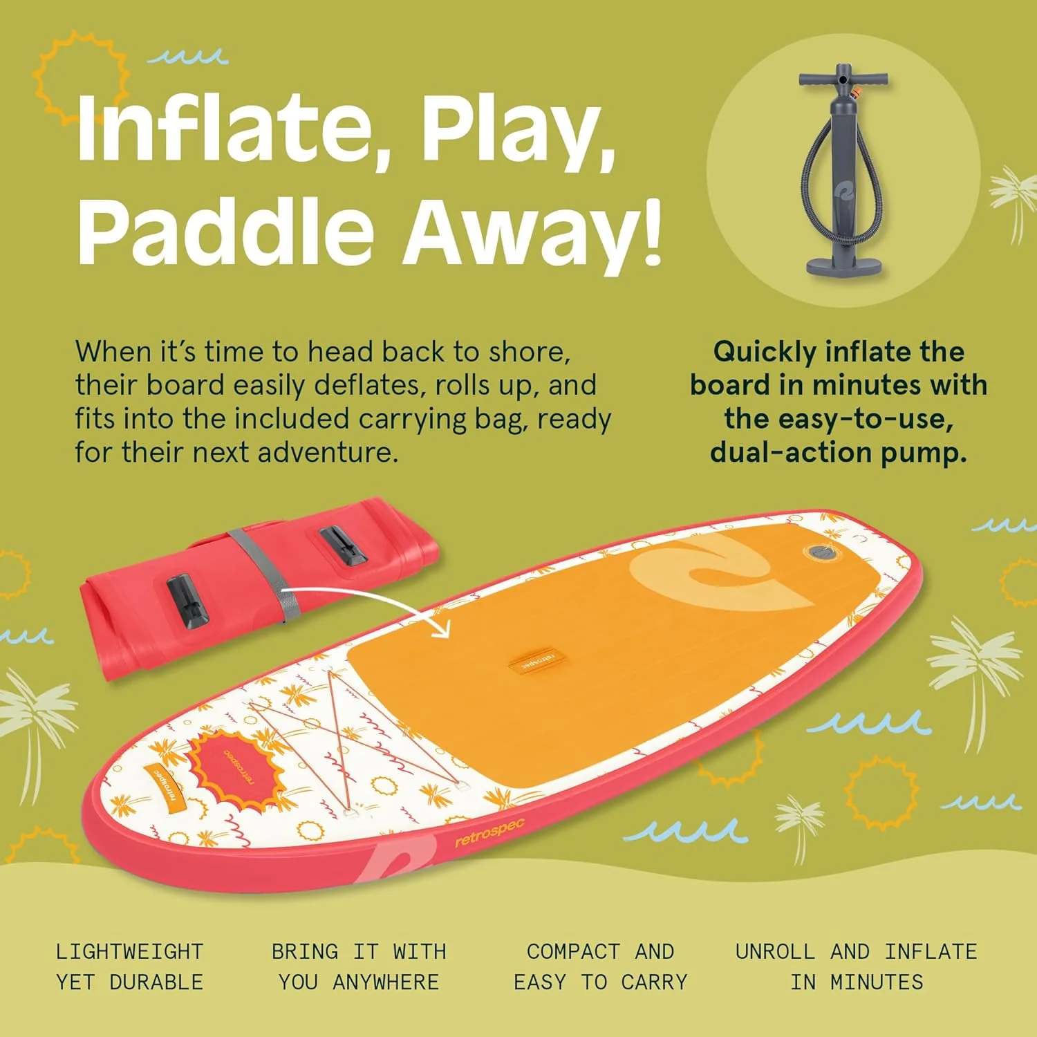 Weekender Nano Kids' Inflatable Paddle Board | Summer Punch - Image 5