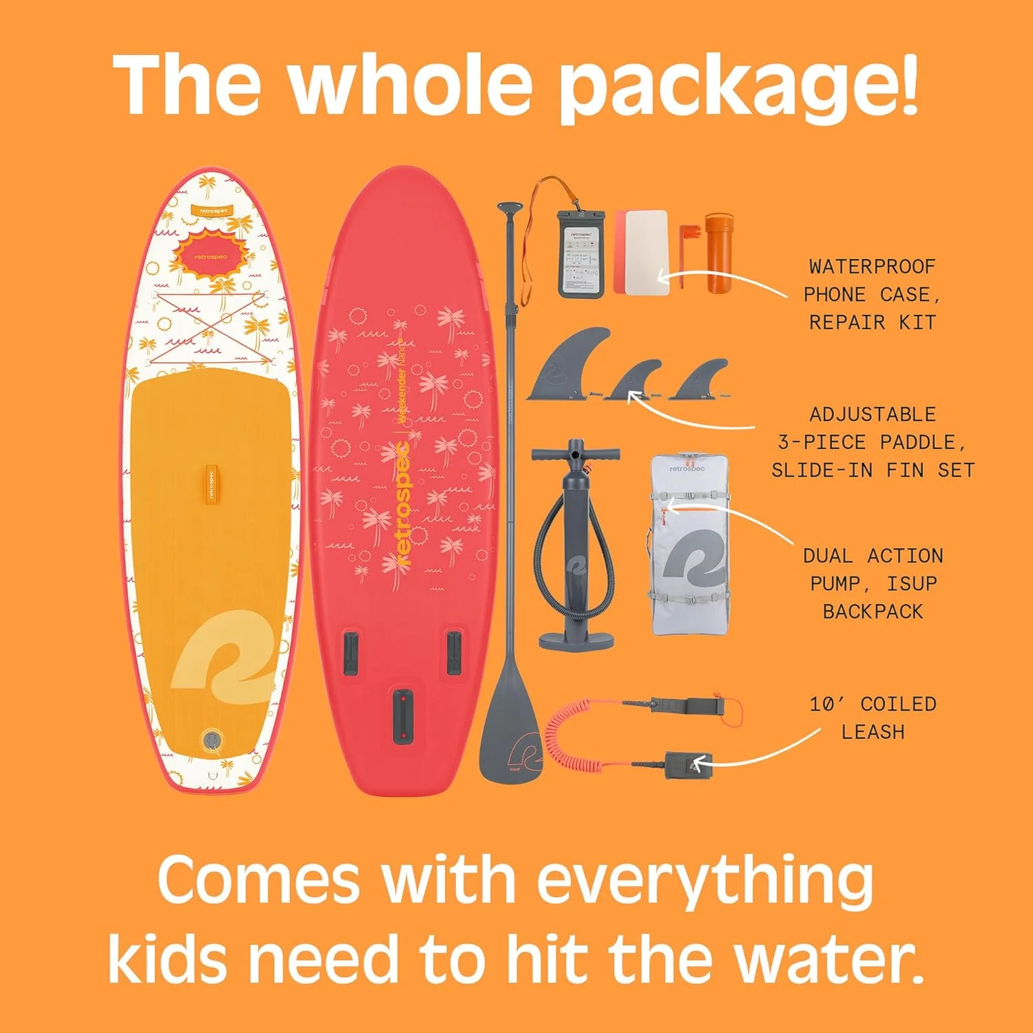 Weekender Nano Kids' Inflatable Paddle Board | Summer Punch - Image 9