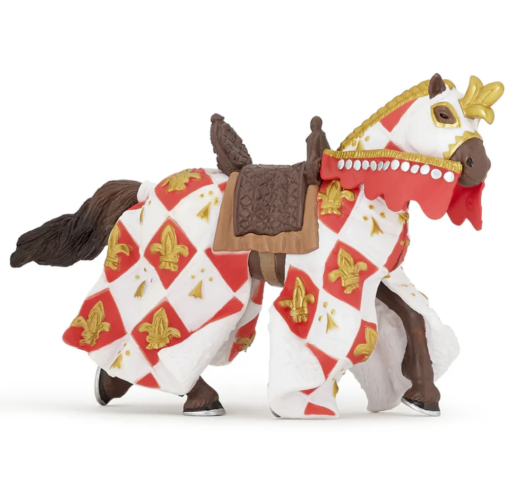 White Fleur-de-Lis Horse