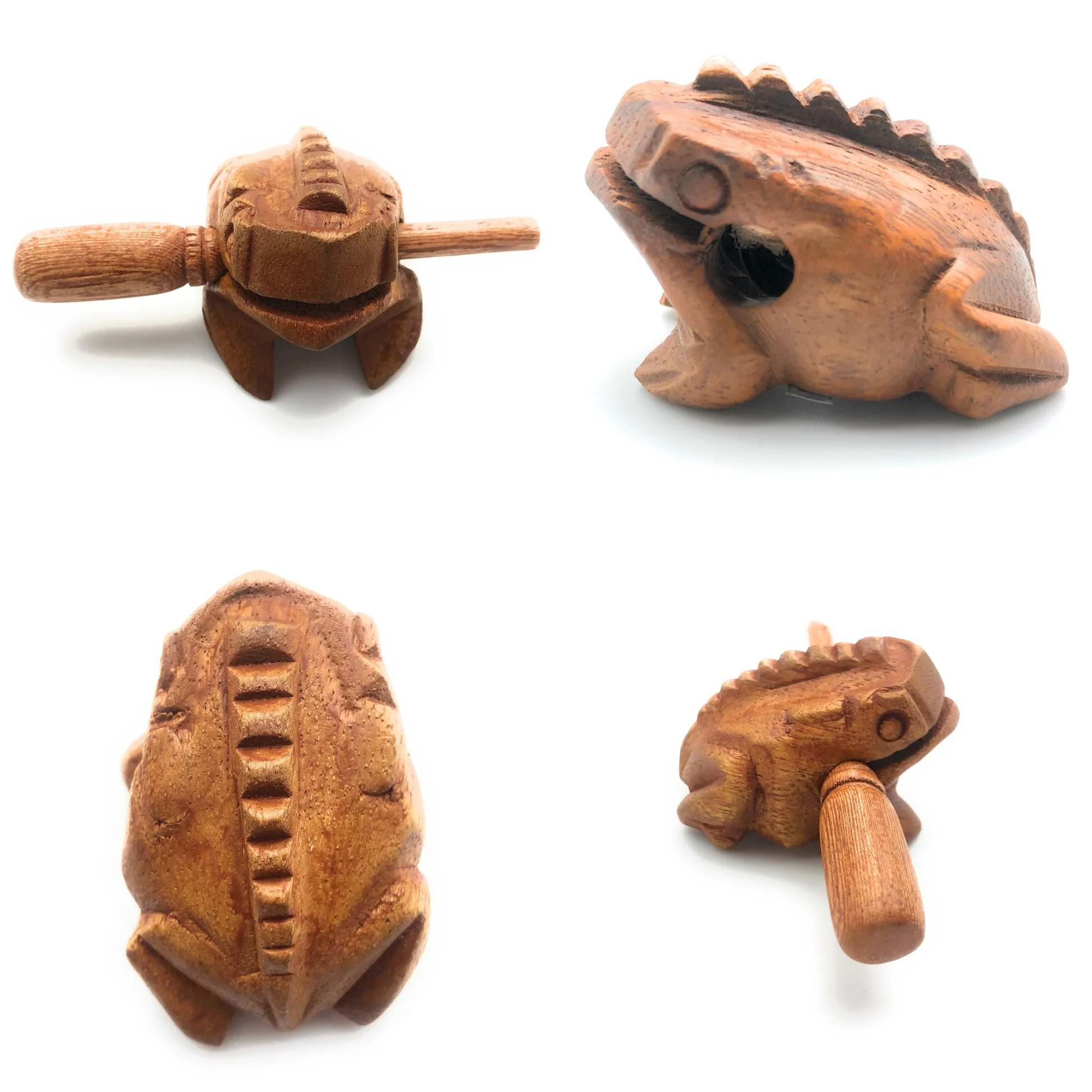 Wooden Croaking Frog | 1.5in Light Brown - Image 2