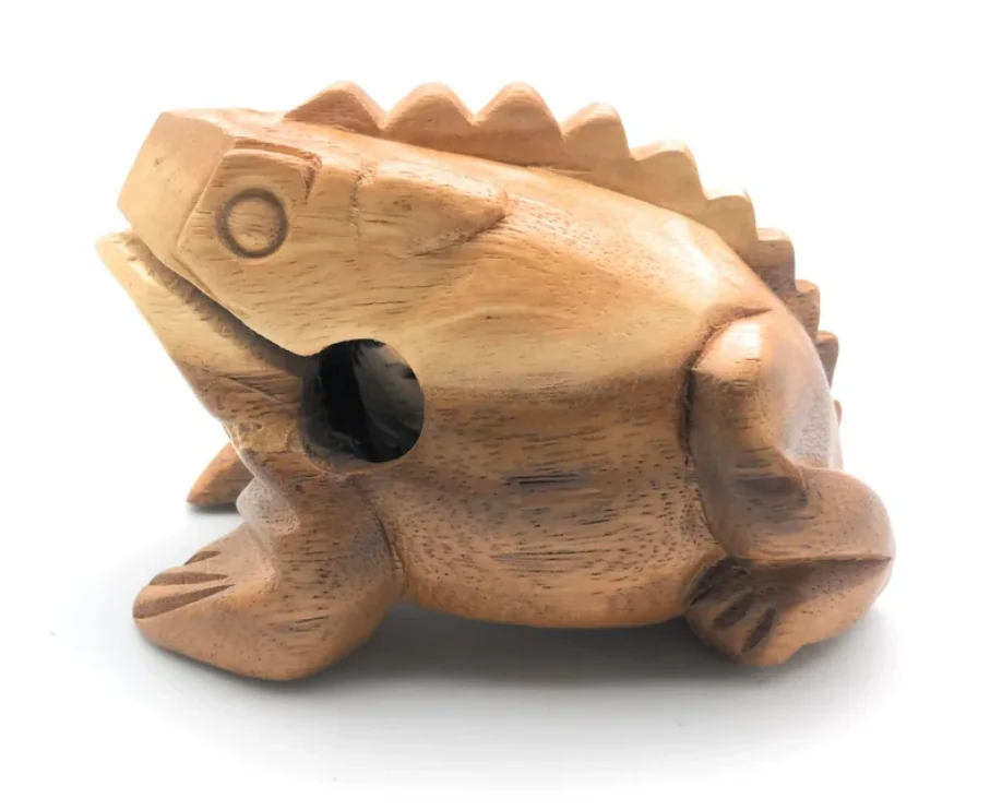 Wooden Croaking Frog | 4in Natural - Image 3