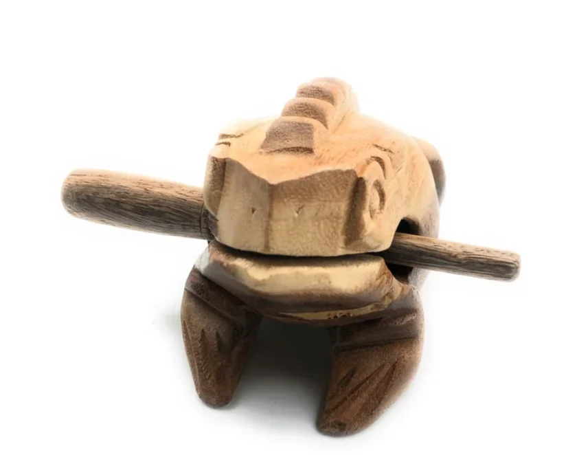 Wooden Croaking Frog | 4in Natural - Image 4