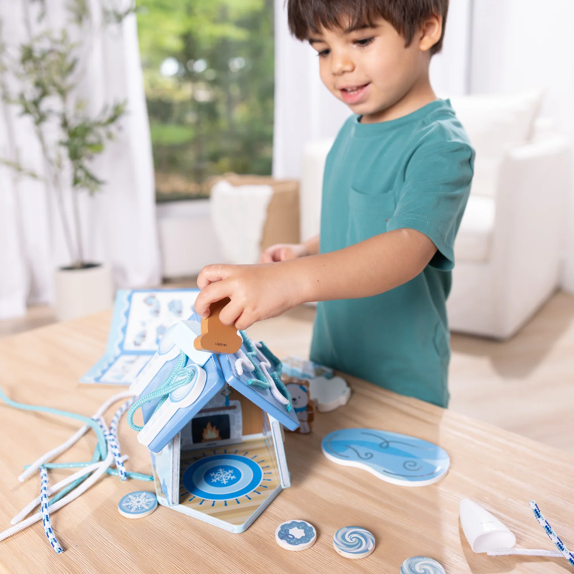 Wooden Gingerbread House Play Set | Winter Frost - Image 3
