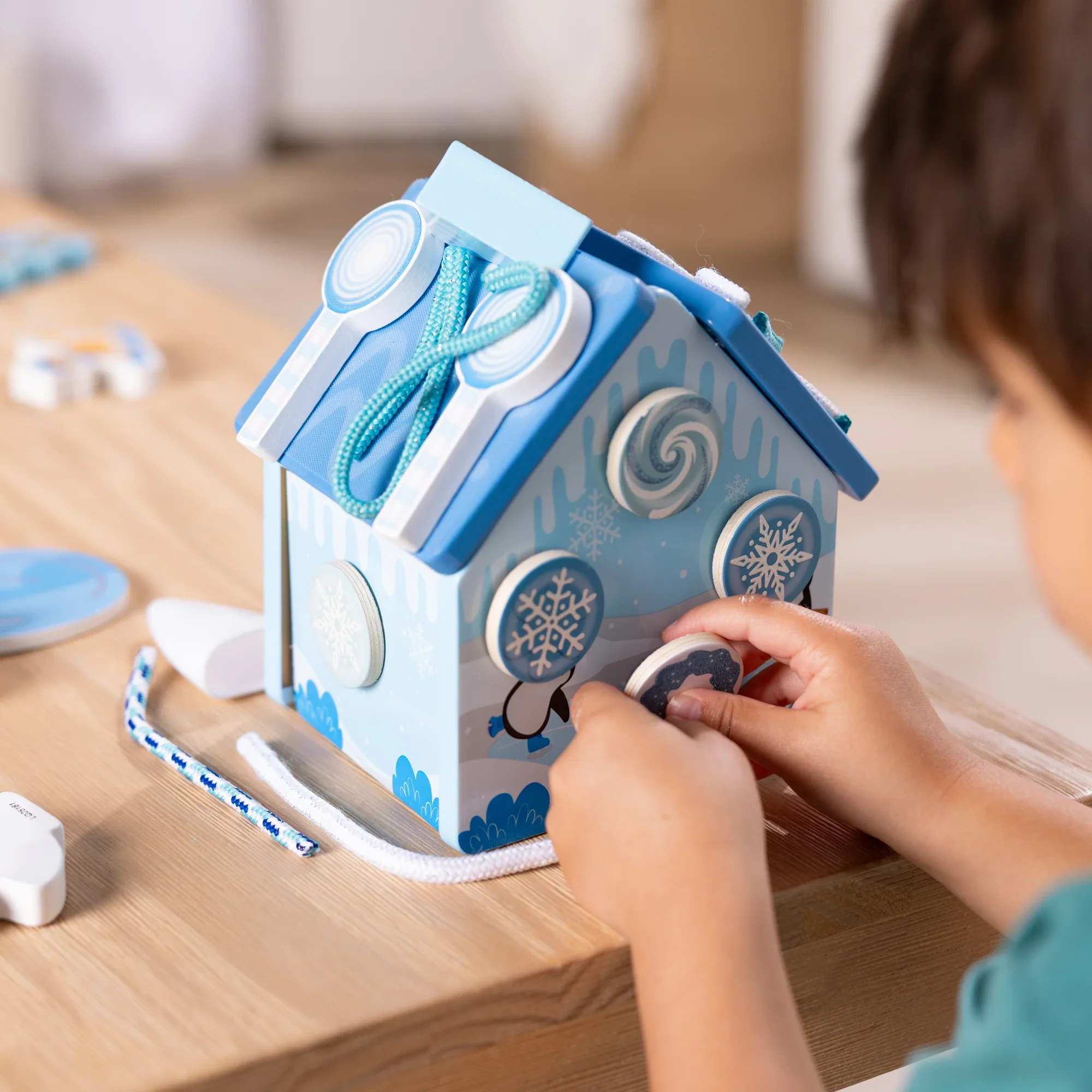 Wooden Gingerbread House Play Set | Winter Frost - Image 4