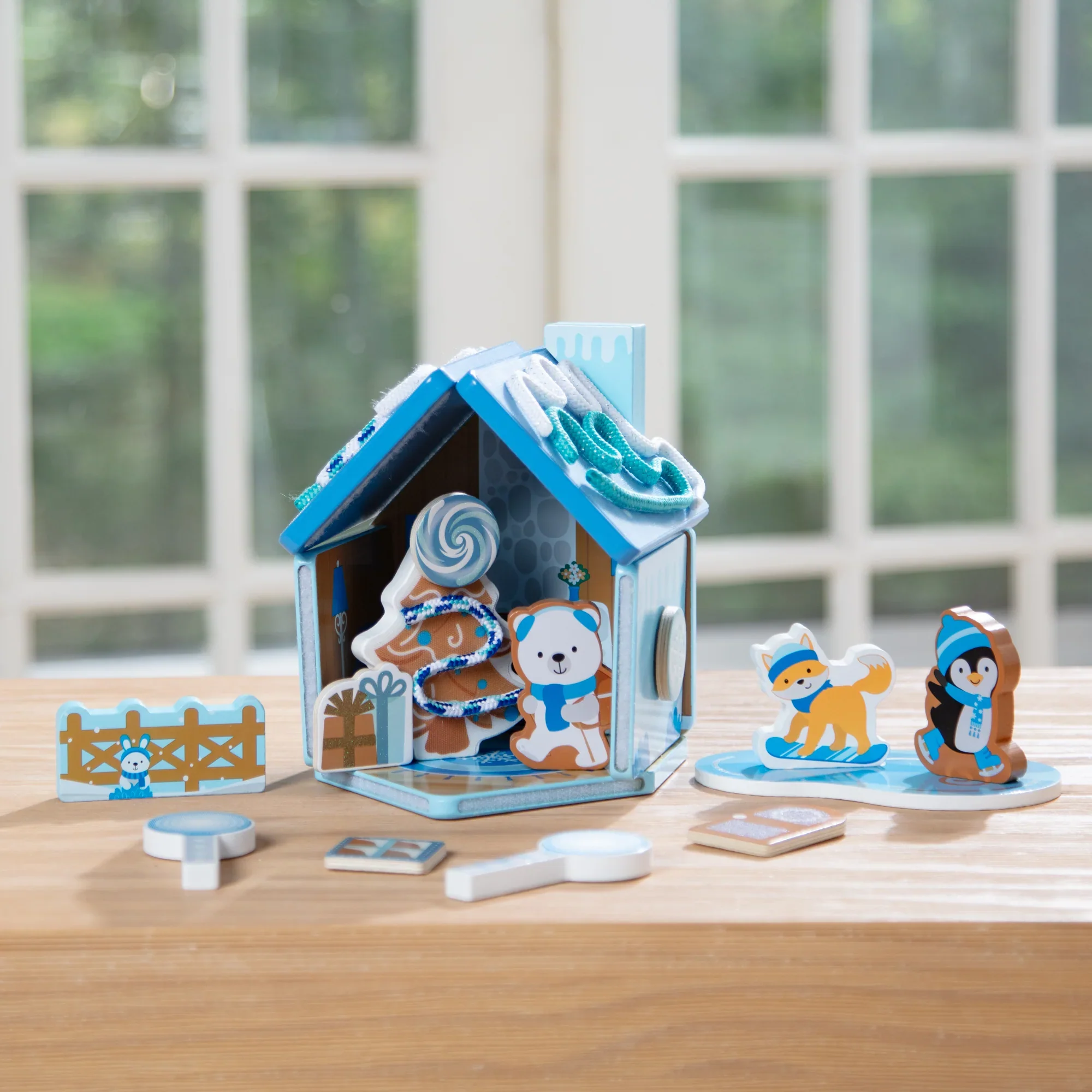 Wooden Gingerbread House Play Set | Winter Frost - Image 5