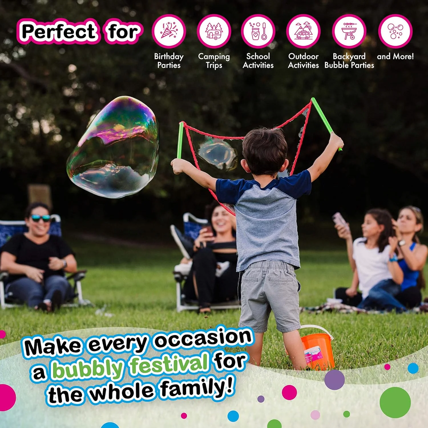 WOWmazing Giant Bubble Wand & Concentrate Kit - Image 3