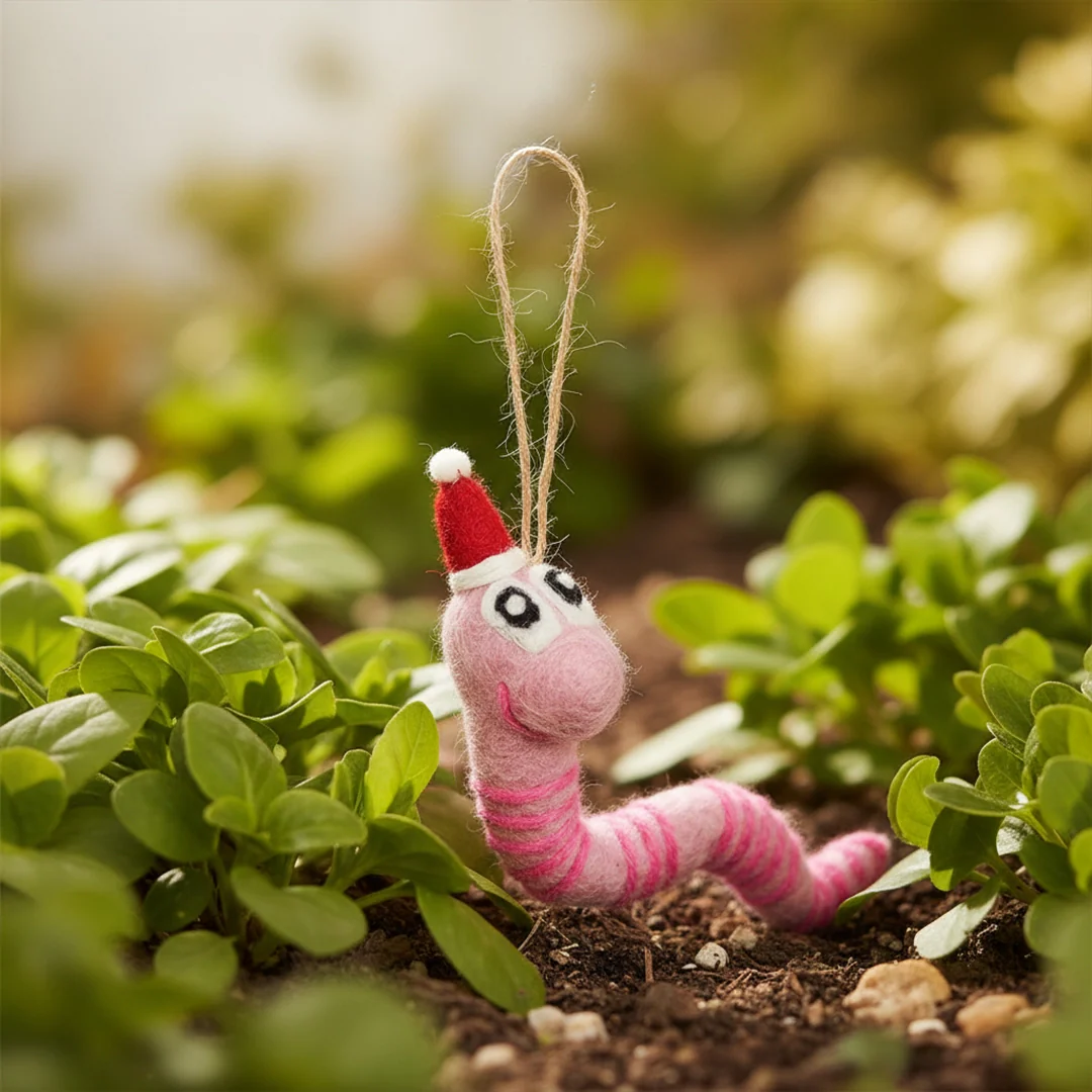 Wrigley Holiday Earthworm Felt Ornament - Image 2