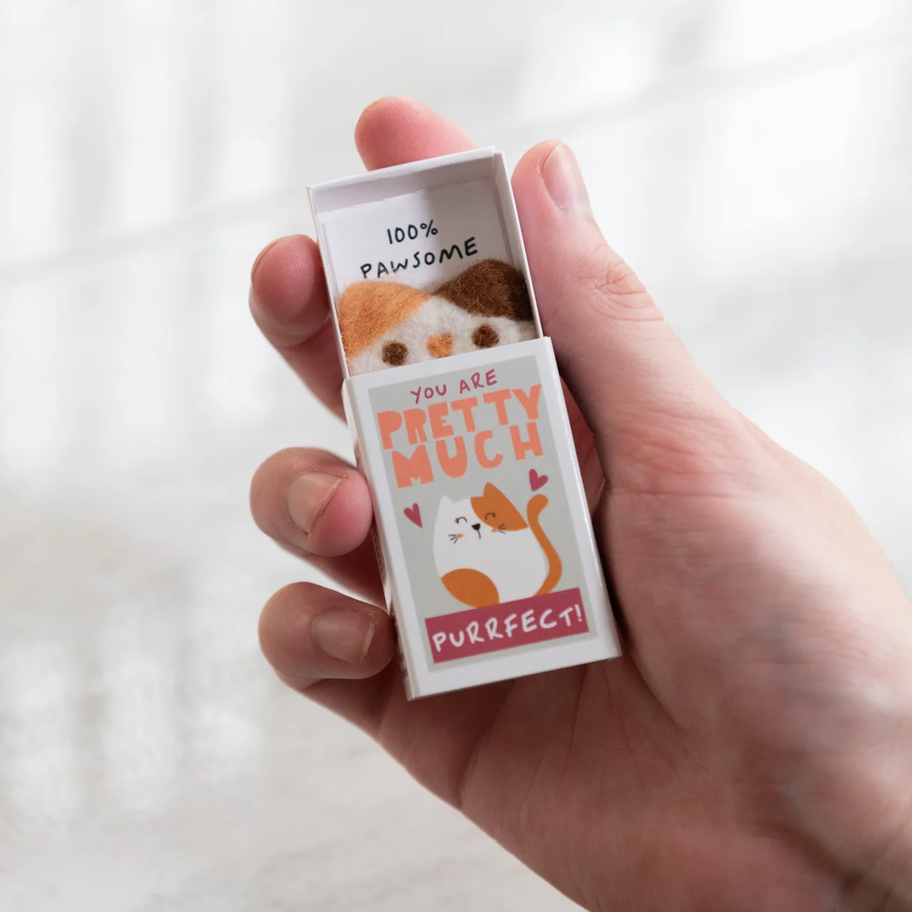 You're Purrfect Felt Cat Matchbox - Image 2
