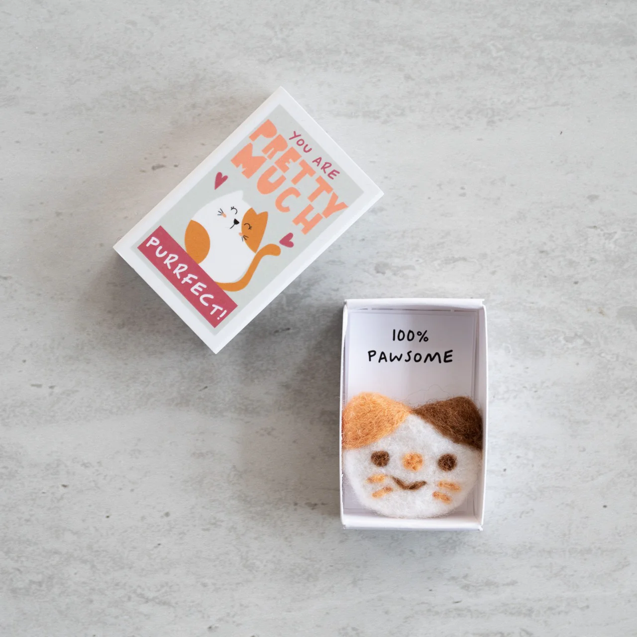 You're Purrfect Felt Cat Matchbox - Image 3